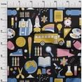 thumbnail image 3 of oneOone Rayon Black Fabric Kids Sewing Material Print Fabric By The Yard 56 Inch Wide, 3 of 4