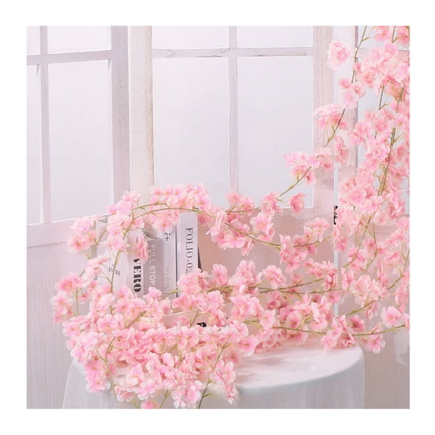 Ratán de flores artificiales colgantes, flor artificial de ratán, decoración de flores artificiales únicas, meticulosamente diseñada Jadeshay A