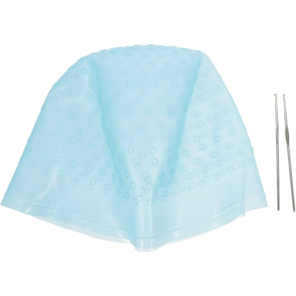 1 Set Hair Color Highlighter Cap Crochet Hats Scrubs Set Hair Dye Tools Silicone Hair Dyeing Coloring Cap Salon Hair Coloring Tool Hair Tinting Bowl Hair Dyeing Caps Dye Caps Blue