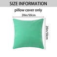 thumbnail image 5 of Unique Bargains Solid Couch Sofa Chenille Throw Decorative Pillow Covers (2 Count) Mint Green 20" x 20", 5 of 6