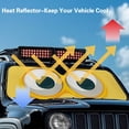 thumbnail image 3 of Yuyamidu Cute Eyes Windshield Sun Shade for 2007-2023 Wrangler Rubicon Sahara TJ JK JKU 2 & 4 Door-Blocks UV Rays Sun Visor Keep Your Vehicle Cool, 3 of 6