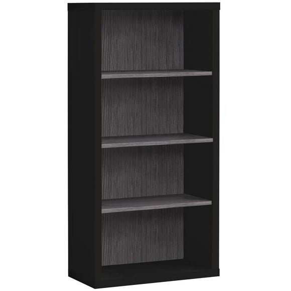 Monarch Specialties Bookshelf, Bookcase, Etagere, 5 Tier, 48"h, Office, Bedroom, Laminate, Black, Grey, Contemporary, Modern