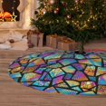thumbnail image 6 of Picia Colored Glass1 Print Christmas Tree Skirt , Christmas Tree Skirt Ornaments for Merry Christmas Holiday Party Decorations Indoor Outdoor-48", 6 of 7