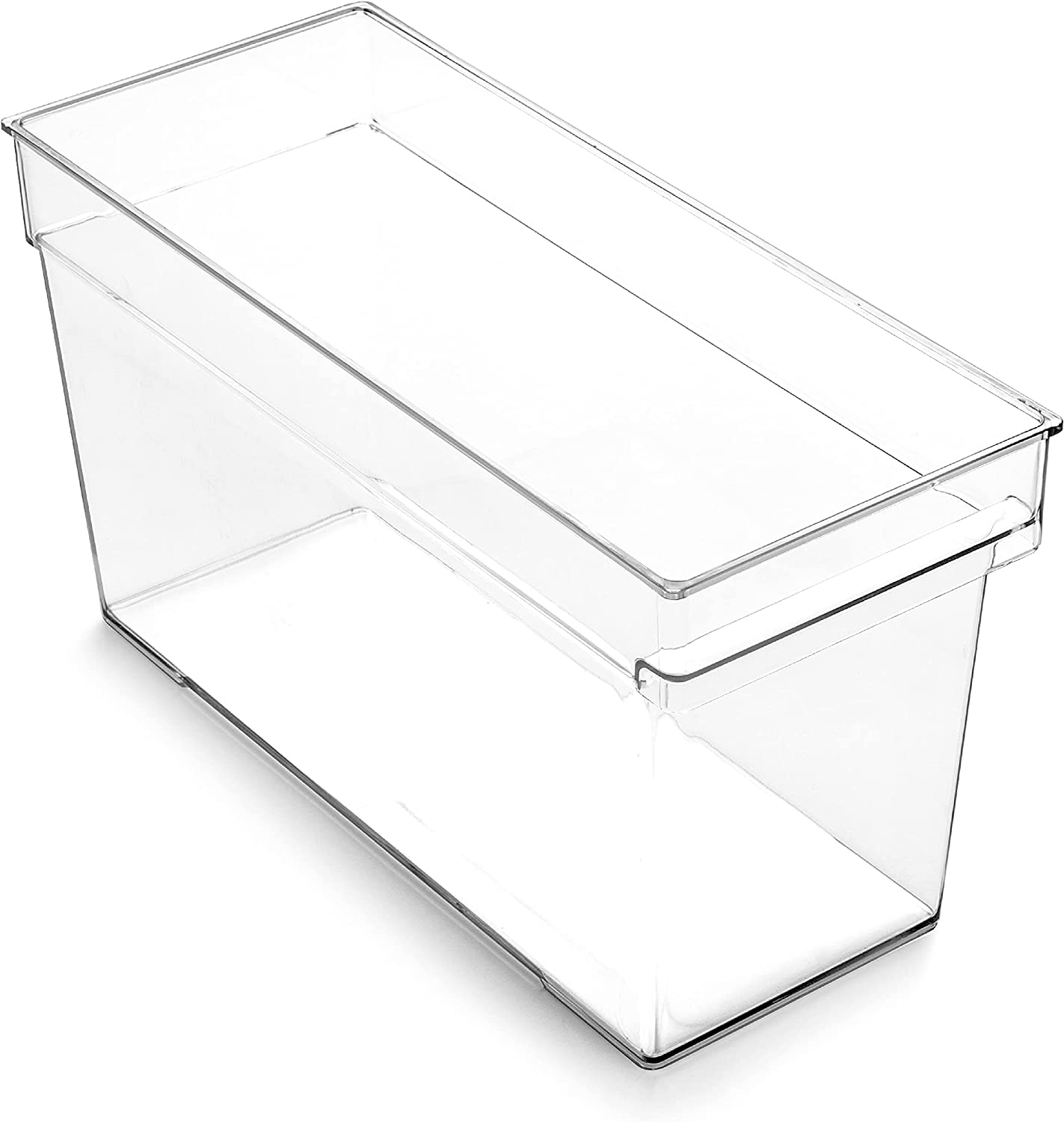 Plastic Storage Bins, Deep Medium THE HANDLER COLLECTION MultiUse Organizer Bins BuiltIn