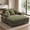 Green, variant on JULY'S SONG 60" Oversized Chaise Lounge Chair Indoor with Wooden Frame, Upholstered Sofa Bed with 4 Storage Pockets & 2 Cup Holders, Comfy Sleeper Chair with USB Port for Living Room, Bedroom, Beige