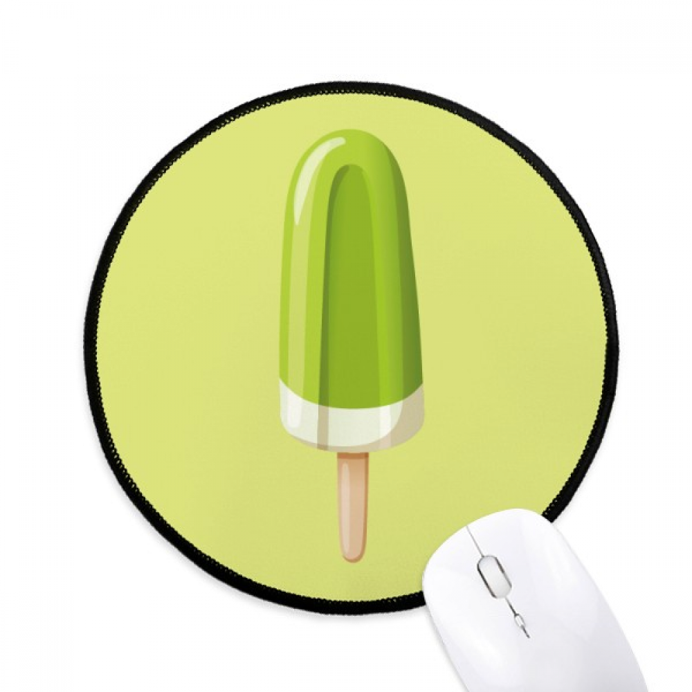 Green Mung Bean Popsicle Sweet Ice Mouse Pad Desktop Office Round Mat