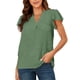 thumbnail image 1 of Blusa de manga corta, blusa de jacquard de manga corta, blusa de jacquard con cuello en V, blusa holgada de jacquard, materiales de la mejor calidad, 1 of 6
