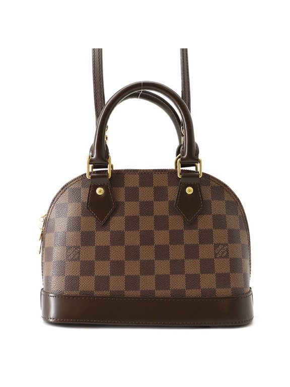 Pre-Owned Louis Vuitton Alma BB handbag, Damier Ebene, N41221. (LOUIS VUITTON, Damier, Vuitton)
