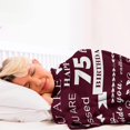 thumbnail image 5 of 75th Birthday Gifts for Women, Birthday Gifts for Mum, 75th Birthday Gifts for Her, Presents for Women Wife Mum Sister Grandma, Birthday Sweet Gifts for Women Flannel Blanket Burgundy - 50 x 60 Inch, 5 of 6