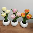 thumbnail image 2 of LINLIN Tulip Lamp, Simulation Tulip Night Light with Ceramic, Romantic Bedside Atmosphere Lamps LED Table Lamp Battery Powered for Bedroom Living Room Wedding Decoration and DIY Decor, Gift Idea, 2 of 5