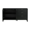thumbnail image 4 of Semiocthome Sideboard with Doors and 3 Drawers, Buffet Cabinet with Storage, Kitchen, Black, 4 of 7