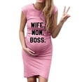 thumbnail image 5 of LEEYNEER Maternity Cotton Blend Clothes for Women Pregnant Short sleeve Pregnant Nursing Dress Print skirt Pregnancy, 5 of 8