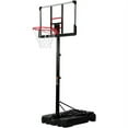 thumbnail image 7 of Portable Basketball Hoop & Goals, Basketball System 6.6-10ft Height Adjustment and Wheels, 43.5" Backboard, Basketball Stand for Both Youth and Adults Indoor Outdoor(Black), 7 of 7