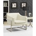 thumbnail image 2 of Bowery Hill Contemporary Accent Chair with Metal Frame in White, 2 of 2