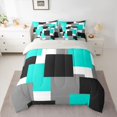 thumbnail image 2 of Castle Fairy Vintage Square Bedding Comforter Set,Abstract Geometric King Bedding Sets, 2 of 8