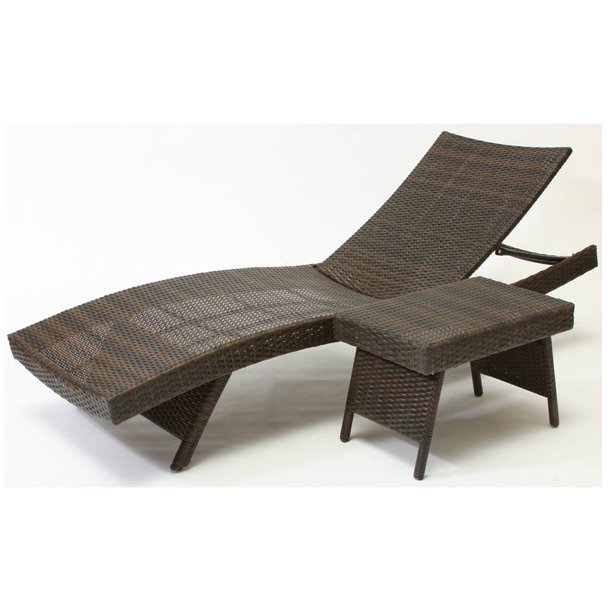 2Pc Outdoor Lounge Set in Brown