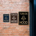 thumbnail image 5 of Signs ByLITA Portrait Round Turn On Hood Door or Wall Sign Durable ABS Plastic | Laser Engraved | Easy Installation | Kitchen | Hygiene Sign (Black) - Large, 5 of 8