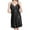 Black, variant on Aueoeo Women's Lace Trim Nightgown Silk Slip Dress Sleepwear V Neck Short Nightwear Summer Nightdress Rose Gold S