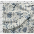 thumbnail image 2 of Soimoi Floral Print, Silk Fabric Decor Sewing Fabric By The Yard- 42 Inch WideDecorative Fabric For Shirts, Suits, Ties-Blue, 2 of 5
