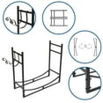 thumbnail image 6 of Zimtown 33" Firewood Holder, Wrought Iron Wood Lumber Storage Holder for Fireplace, Heavy Duty Log Storage Bin for Firepit Stove Accessories, 6 of 6