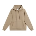thumbnail image 1 of 380g Heavyweight Trendy Cotton Loose Fit Hooded Sweatshirt for Men, Solid Color Basic Pullover Hoodie, 1 of 4