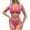 Hot Pink, variant on Women's Solid Color Halter Bikini Set with Support Swimwear Bathing Suits Two-Piece Swimsuit for Beach and Pool
