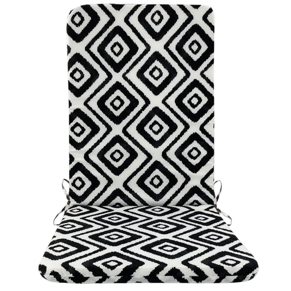 Outdoor High Back Chair Cushion, 42.5" x 17.7" Reversible Seat Pad with Foam Fill, Weather-Resistant Polyester Cushion for Patio and Indoor Chairs