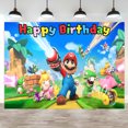 thumbnail image 5 of Fondo de Super Mario Bros Peach Princess para decoración de fiesta de cumpleaños de niños, fondo de fotografía, póster de vinilo, pancarta, accesorios de estudio, 5 of 5