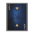 thumbnail image 1 of Two Of Hearts Space Background Playing Card Canvas Wall Art for Home Decor Ready-to-Hang, 1 of 6