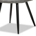 thumbnail image 5 of Baxton Studio Astrid Mid-Century Contemporary Grey Faux Leather Upholstered and Black Metal 4-Piece Dining Chair Set, 5 of 7