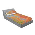 thumbnail image 3 of Leaves Bedding Set with Sheet & Covers, Falls Colors National Country Park Nature Observation Base Perspective Photo, Printed Bedroom Decor 2 Shams, 4 Sizes, Orange Blue Green, by Ambesonne, 3 of 3