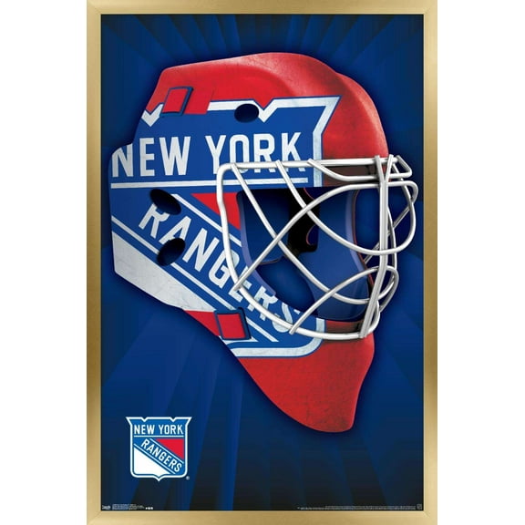NHL New York Rangers - Mask 16 Wall Poster, 22.375" x 34", Framed