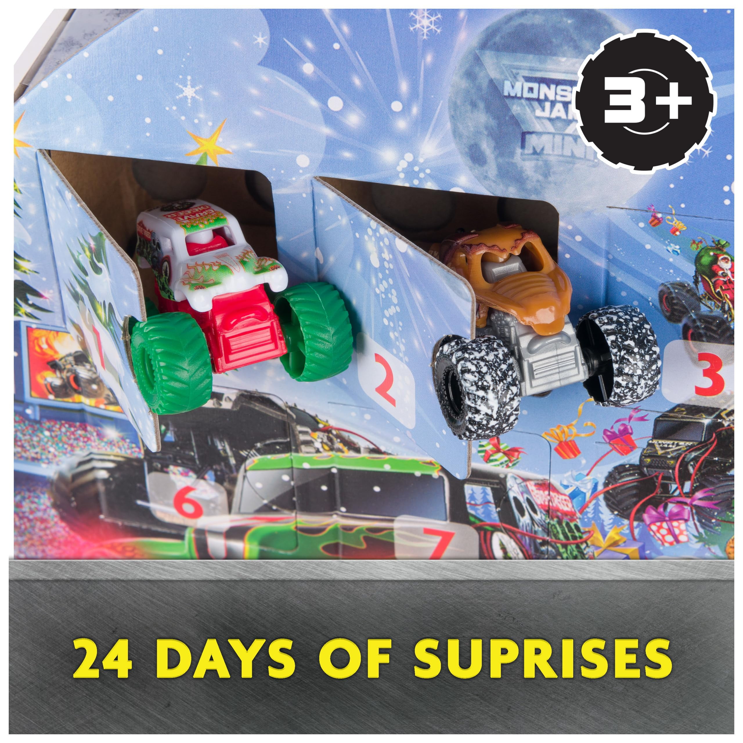 MONSTER JAM MINI アドベントカレンダー Amazon.com: Monster Jam Mini Holiday Advent Calendar, 24