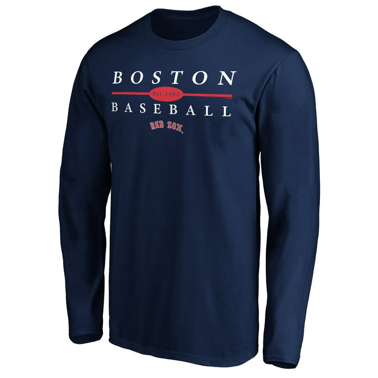Men's Fanatics Branded Navy Boston Red Sox Top Strength Long Sleeve T-Shirt  