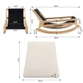 thumbnail image 3 of Timbernest Bean Bag Rocking Chair for Indoor Outdoor, Accent Armless Lazy Sofa, Corduroy Casual Single Couch, White, 3 of 7