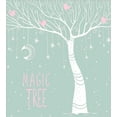 thumbnail image 3 of Magic Duvet Cover Set, Magic Plant with Stars and Moon Hanging on Branches Simplistic Illustration, Decorative 3 Piece Bedding Set with 2 Pillow Shams, Queen Size, Almond Green White, by Ambesonne, 3 of 3