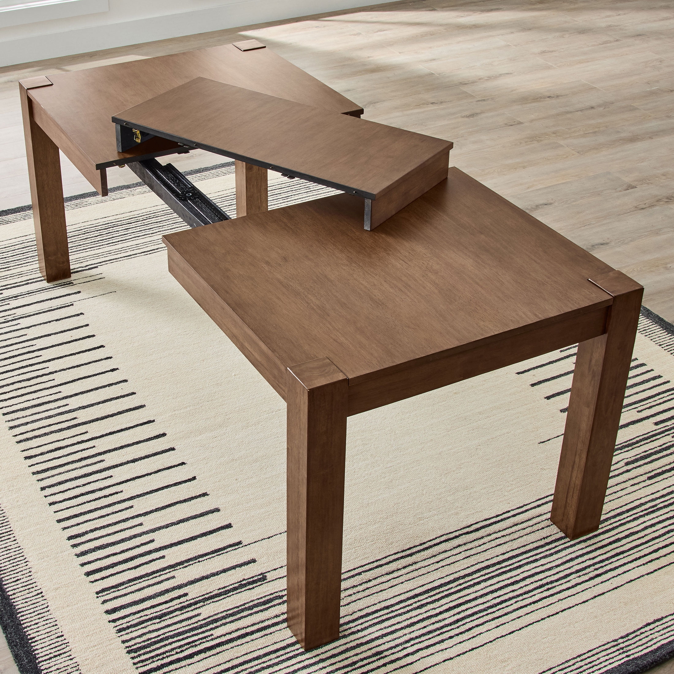 Better Homes & Gardens Bryant Solid Wood Extendable Dining Table, Walnut Finish