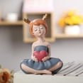 thumbnail image 4 of Figura coleccionable de una niña creativa, estatua de resina, linda escultura artística para Navidad 113x45 cm, 4 of 8