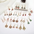 thumbnail image 3 of DESIGNICE Christmas Sparkle Earrings Christmas Tree Bell Earrings Christmas Creative Holiday Party Earrings Jewelry Hoop Earrings Women Christmas Present Earrings Christmas Crystal Earrings, 3 of 7