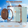 thumbnail image 2 of for iPad Air 13" 2025/2024 Case with Stand & Portable Handle, Protective Clear Shockproof Dropproof Rugged Shoulder Strap Kids Friendly Cover for iPad Pro 12.9" 2022/2021/2020/2018, Chocolate, 2 of 16