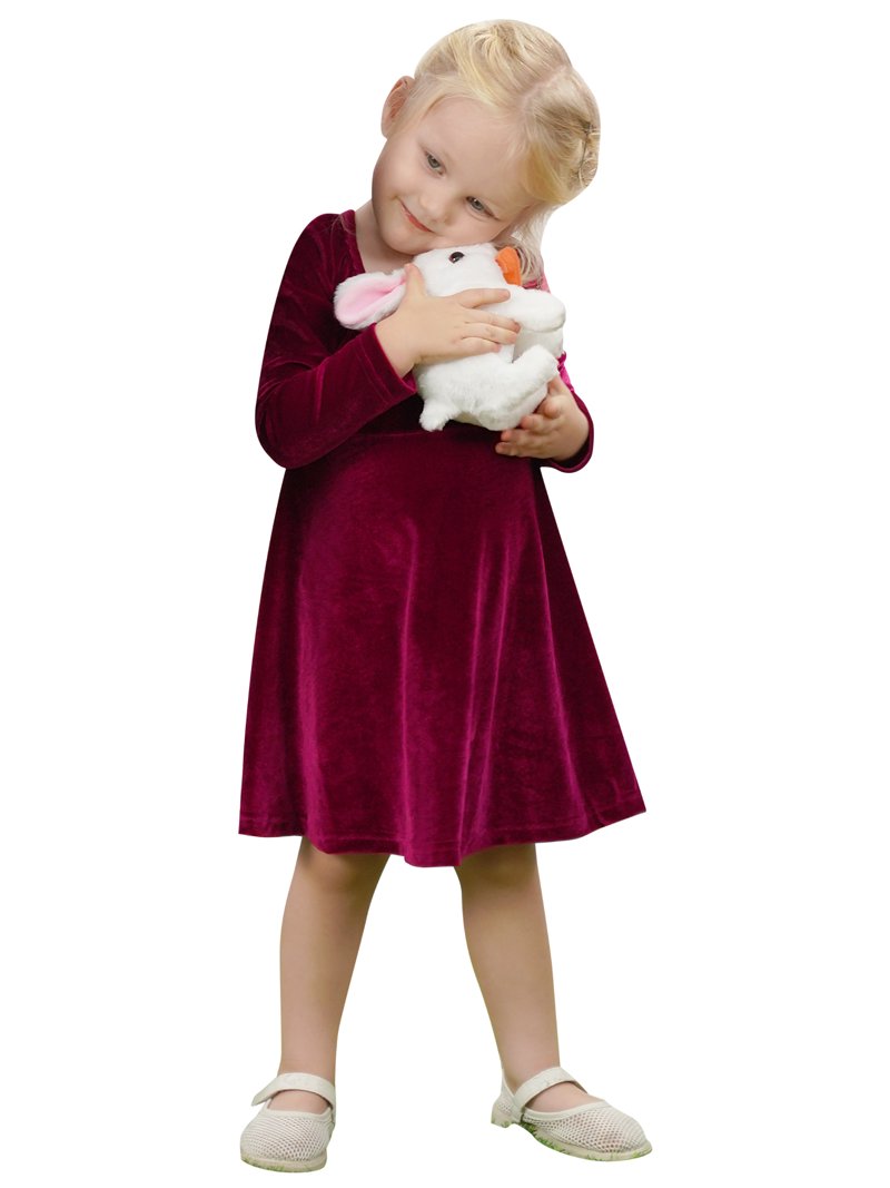 FYMNSI Mommy and Me Christmas Outfit Square Neck Velvet Dresses Holiday  Party Family Matching Dress Wine Red (Baby 6-9 Months) - Walmart.com
