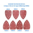 thumbnail image 4 of LotFancy 70Pcs Detail Sander Sandpaper, 6-Hole, 40-320 Grit, 4 of 6
