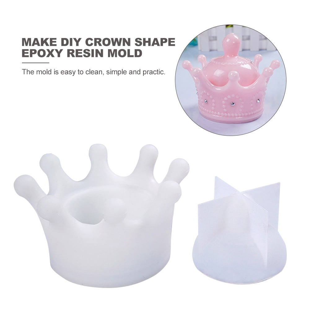 Silicone Crown Mold DIY Jewelry Crystal Storage Box Epoxy Resin Casting Mould Silicone Crown Mold DIY Jewelry Crystal Storage Box Epoxy Resin Casting Mould