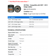 thumbnail image 2 of Oil Filter - Compatible with 2007 - 2012 Dodge Caliber 2008 2009 2010 2011, 2 of 2
