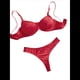 thumbnail image 2 of Conjunto de Ropa Interior Push Up con Aros y Estampado Floral Vino Tinto L, 2 of 9