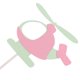 thumbnail image 5 of Decoración de torta 10pcs Sunnimix Topper de la torta rosada verde, 5 of 8