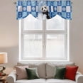 thumbnail image 3 of Tie Up Valances for Windows, Funny Panda Adjustable Valance Curtains Window Treatment for Living Room, Cute Art Modern Lovely Animals on Showering Blue Rod Pocket Kitchen Curtains 60x18 Inch, 3 of 9