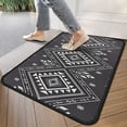 thumbnail image 4 of Black and White Geometric Boho Pattern Door Rugs,Washable Non Slip Door Mats Indoor,Decorative Door Mats,Entry Mat Indoor for Entrance,Bedroom,Kitchen,Bathroom,30"x17", 4 of 6