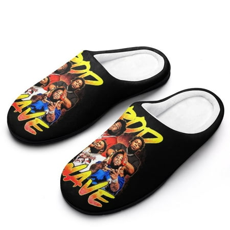 

Men Rod Wave Slippers Non-Slip Fuzzy House Slippers Warm Soft Plush Winter House Shoes Indoor Outdoor Slip-On Shoes