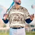 thumbnail image 6 of Daiia Western Desert Cowboys2 Mens Baseball Jersey Button Down Shirts Short Sleeve Sports Uniforms-4X-Large, 6 of 9